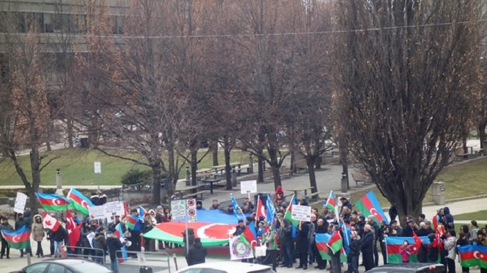 Protest action held in Canada against Armenian provocation - PHOTOS